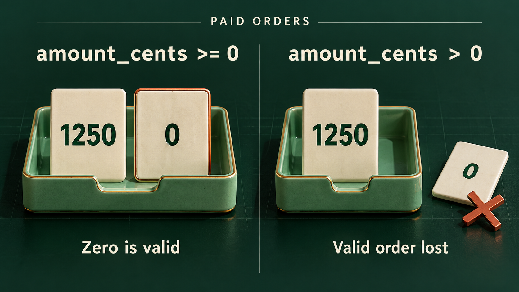 For PAID orders, changing amount_cents >= 0 to amount_cents > 0 incorrectly removes the valid zero-amount order.