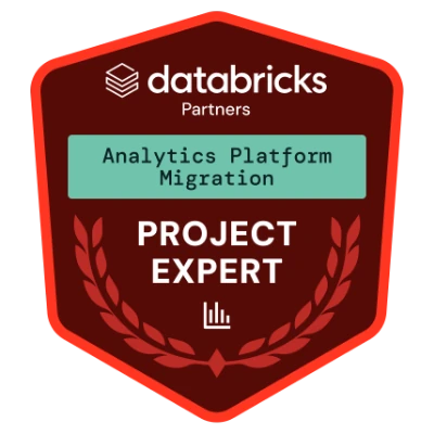 Databricks Partners accreditation: Analytics Platform Migration, Project Expert