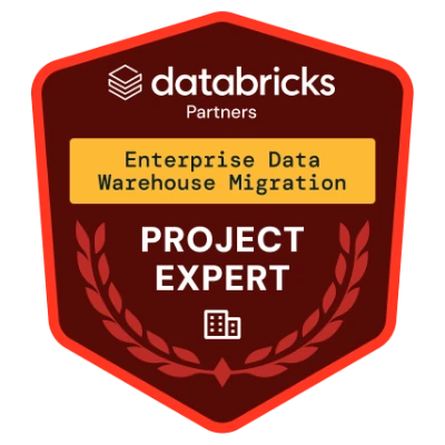 Databricks Partners accreditation: Enterprise Data Warehouse Migration, Project Expert